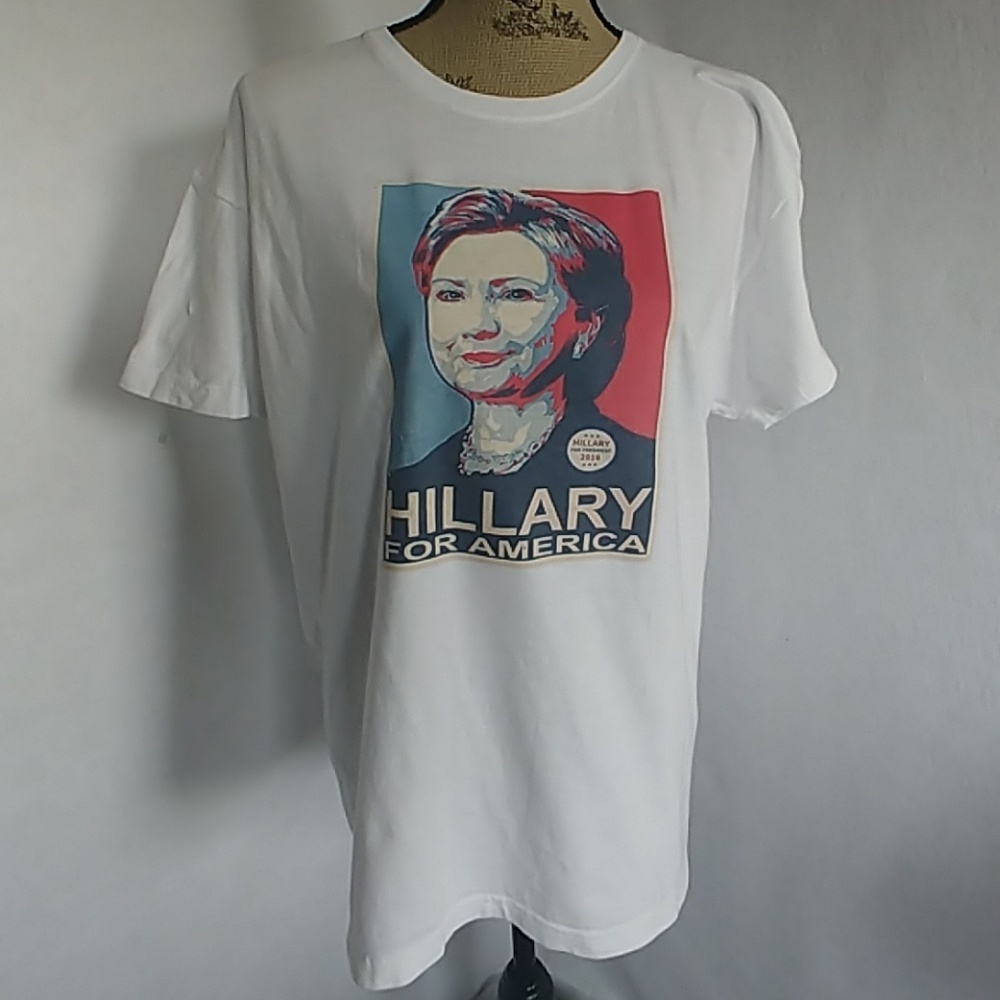 Blanco Hillary for President Graphic Shirt Top